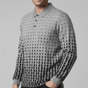 Stylish Grey Printed Polo Mens Polo T-Shirt for Men