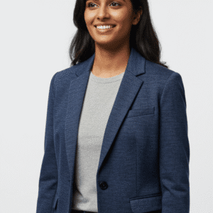 Elegant Blue Casual Blazer for Women