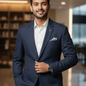 Stylish Navy Blue Casual Mens Blazer for Men