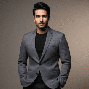 Classic Ash Grey Casual Mens Blazer for Men