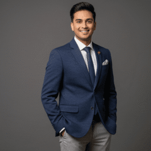 Classic Blue Casual Mens Blazer for Men