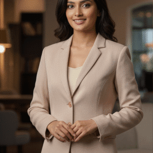 Elegant Pink Casual Blazer for Women