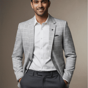 Stylish Dusty Grey Casual Mens Blazer for Men