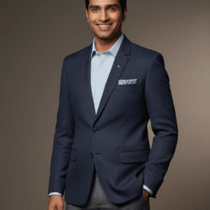 Trendy Navy Blue Casual Mens Blazer for Men