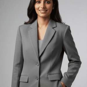 Elegant Grey Formal Blazer for Women