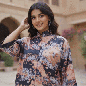 Stylish Navy Blue Printed Top for Women