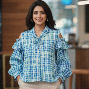 Stylish Blue Printed Top for Women