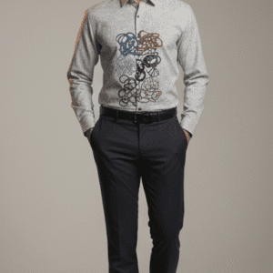 Classic Pista Full Sleeves Printed Mens Party Wear Casual Shirt for Men