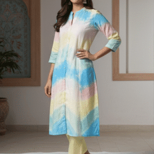 Chic Yellow Tie-Die Co-Ordset for Women