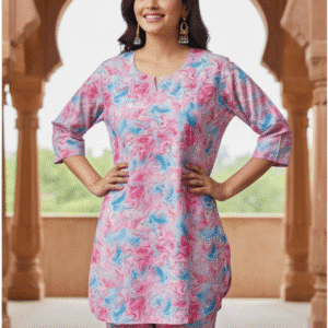 Chic Pink Printed Co-Ordset for Women