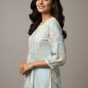 Chic Beige Printed Co-Ordset for Women