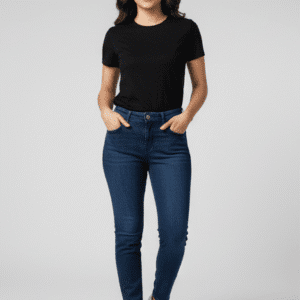 Trendy Light Blue Stright Fit Jeans for Women