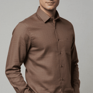 Modern Cofee Plain Mens Formal Pants for Men