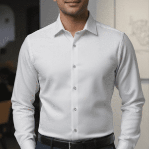 Classic White Full Sleeves Plain Mens Formal shirts for Men