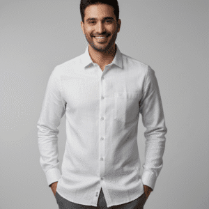 Trendy White Full Sleeves Plain Mens Formal shirts for Men
