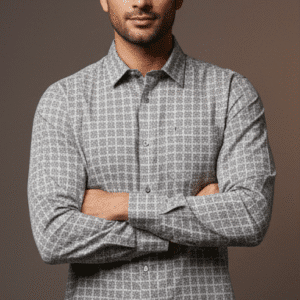 Stylish Brown Printed Mens Formal Pants for Men