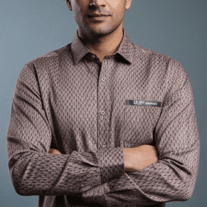 Classic Light Brown Printed Mens Formal Pants for Men