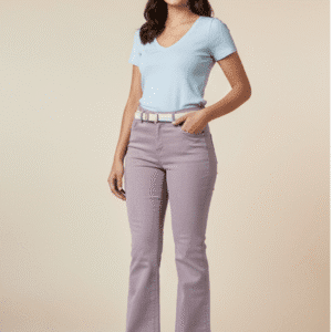 Trendy Light Blue Stright Fit Jeans for Women