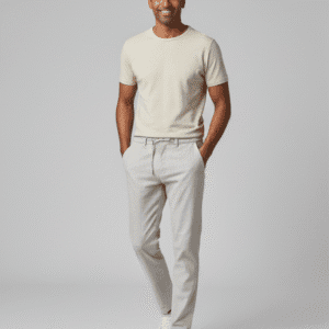Premium Cream Casual Mens Trouser for Men