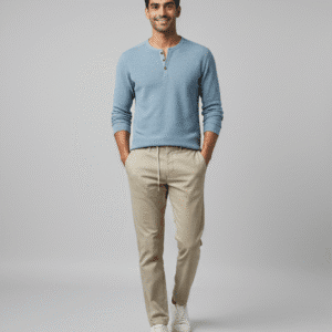 Stylish Beige Casual Mens Trouser for Men