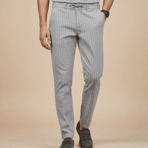 Elegant Light Grey Casual Mens Trouser for Men