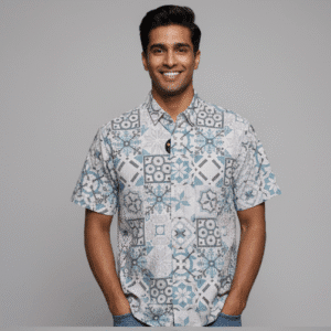 Smart Sky Blue Casual Mens Shirts for Men