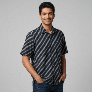 Smart Black Casual Mens Shirts for Men