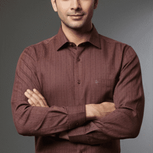 Classic Maroon Micro Doted Full Sleeves Formal Formal Shirts for Men