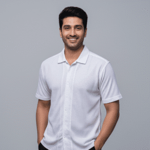 Exclusive White Printed Half Sleeves Shirt for Men