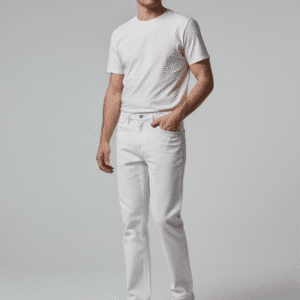 Smart White Straight Fit Mens Jeans for Men