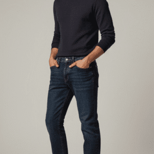 Smart Dark Blue Straight Regular Fit Mens Jeans for Men