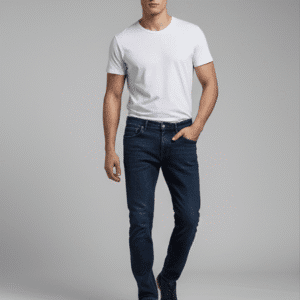 Stylish Dark Blue Straight Regular Fit Mens Jeans for Men