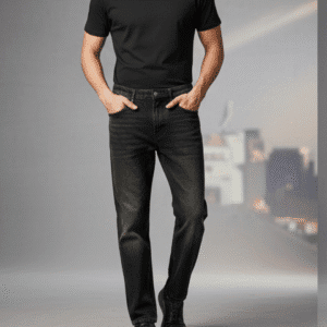 Classic Blackish Straight Fit Mens Jeans for Men