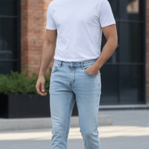 Premium Light Blue Regular Fit Mens Jeans for Men