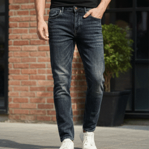 Stylish Dark Blue Regular Fit Mens Jeans for Men