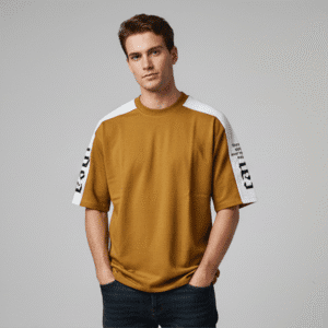 Exclusive Mustard Plain Mens T-Shirt for Men
