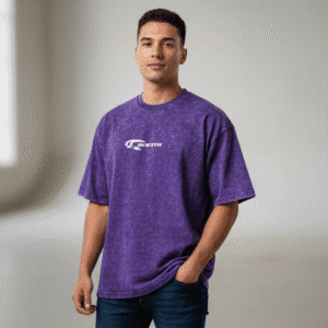 Trendy Purple Back Printed Mens T-Shirt for Men