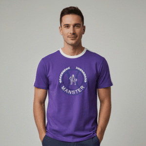 Exclusive Purple Front Printed Mens T-Shirt for Men