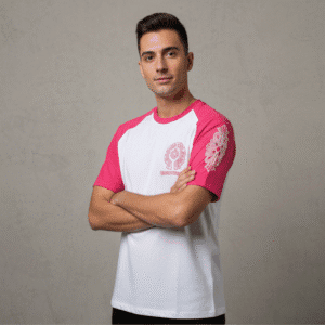 Smart Pink Back Printed Mens T-Shirt for Men