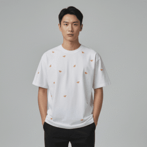 Smart White Printed Mens T-Shirt for Men
