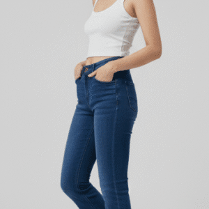 Trendy Dark Blue Boot Cut Jeans for Women
