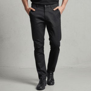 Stylish Black Narrow Fit Mens Pants for Men