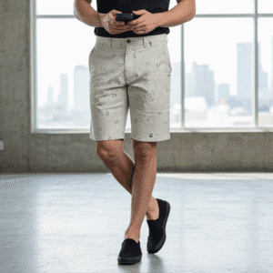 Premium Beige Printed Plane Short Mens Shorts for Men