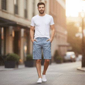 Premium Sky Blue Printed Plane Short Mens Shorts for Men