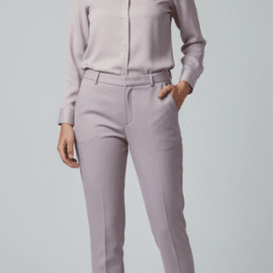Smart Light Pink Narrow Fit Formal Trouser for Women