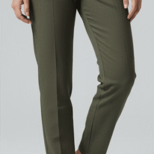 Smart Olive Green Narrow Fit Formal Trouser for Women