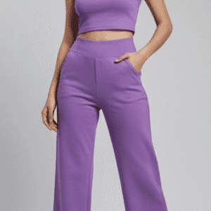 Elegant Purple Straight Fit Jeggins for Women