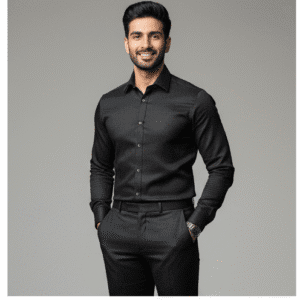 Modern Black Narrow Fit Mens Formal Pants for Men