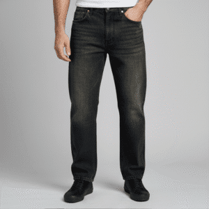Premium Black Satraight Fit Mens Jeans for Men