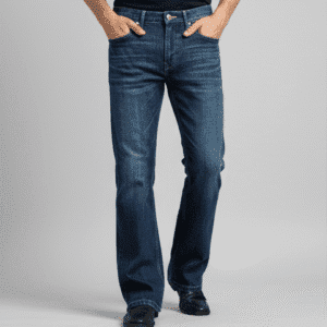 Stylish Dark Blue Bootcut Mens Jeans for Men